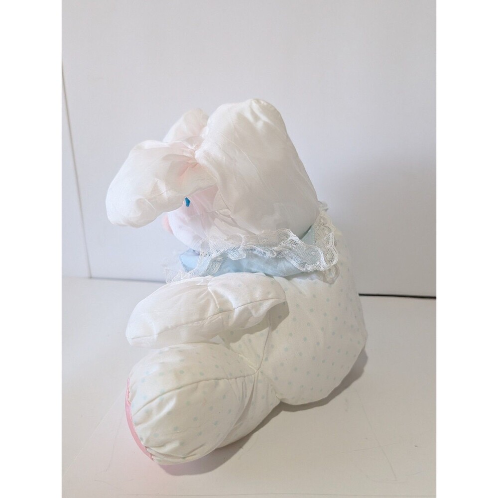 Vintage Fisher Price Puffalump #1357 Baby Mouse Pastel Blue Bib Rattle 1988 - Picture 7 of 11